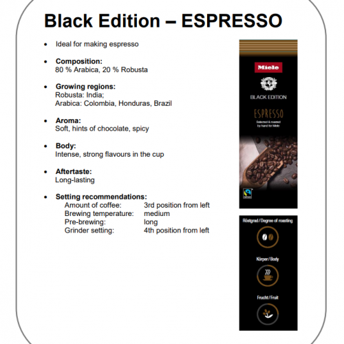 Cafea Miele Cafea boabe Miele Black Edition BIO ESPRESSO