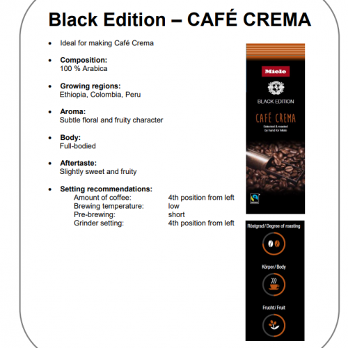 Cafea Miele Cafea Black Edition Bio Crema